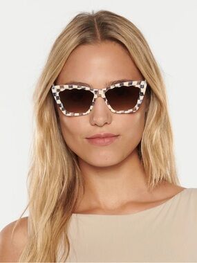 Krewe Brigitte Sunglasses- Gingham Over Crystal